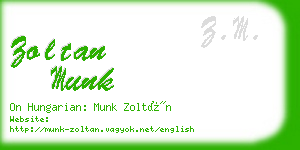 zoltan munk business card